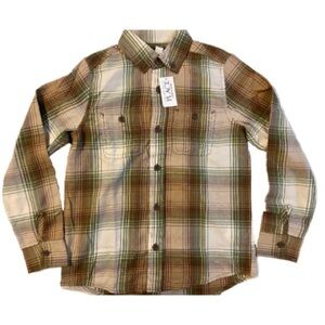 NWT Boys Plaid Top 7/8 M